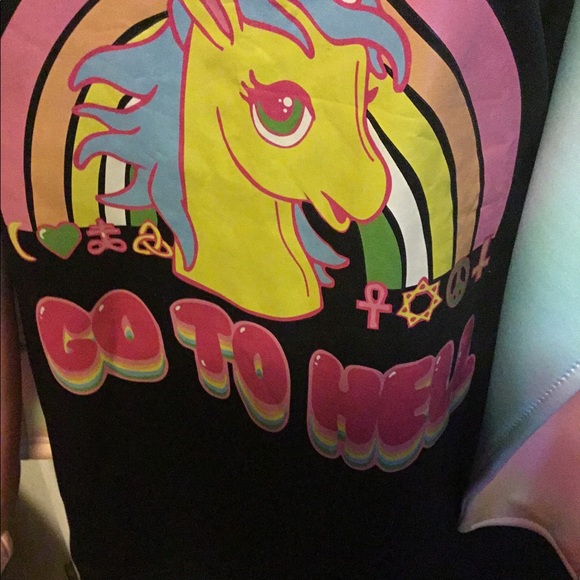 Pastel Swirl Moto style Light Jacket w belt accent - Picture 7 of 8